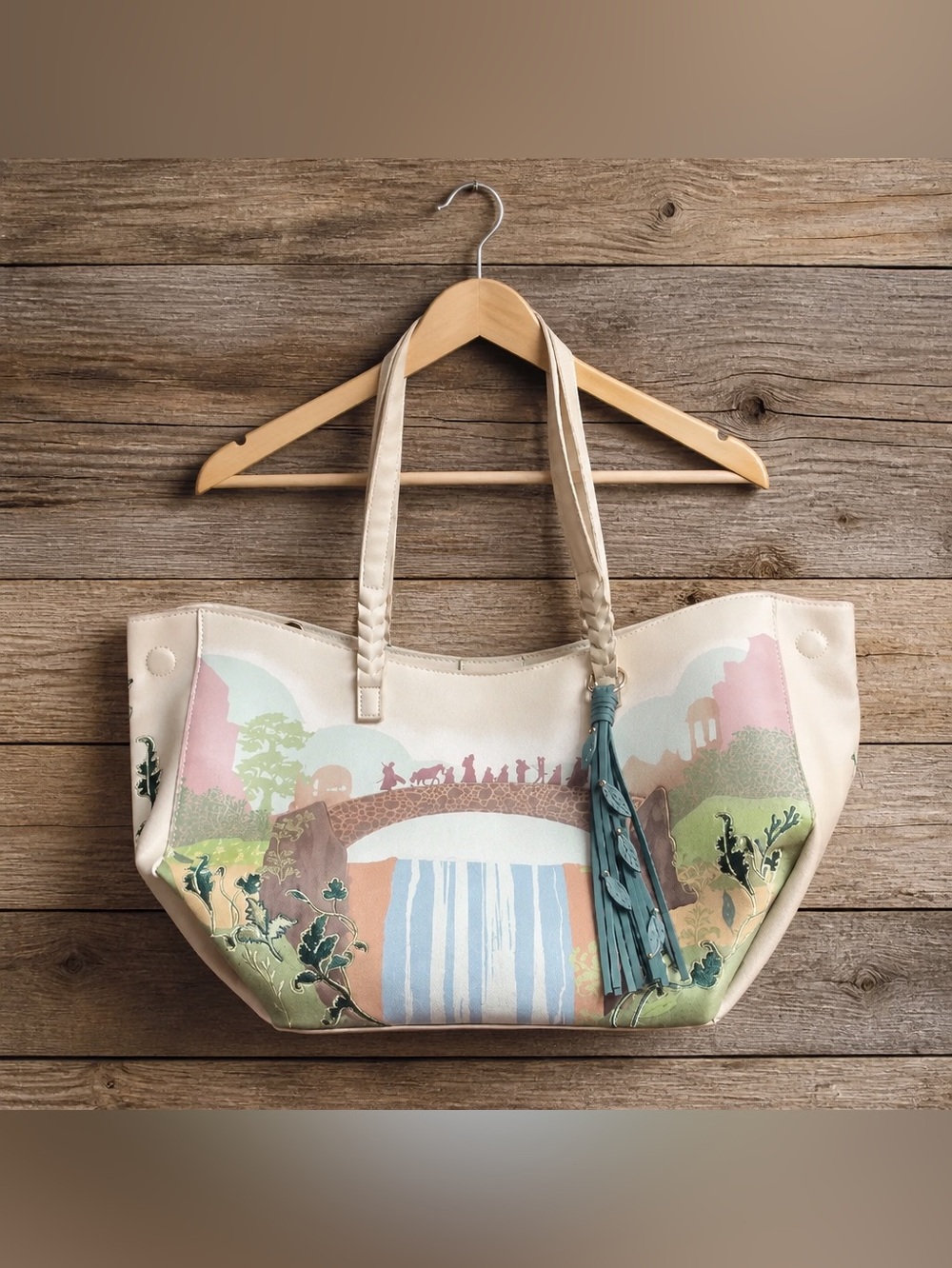 "Her Universe
Lord of the Rings Rivendell Group
Silhouette Tote
Bag / Crossbody.